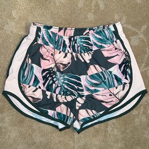 Nike Dri-Fit Tropical Print Lined Running Shorts, XS